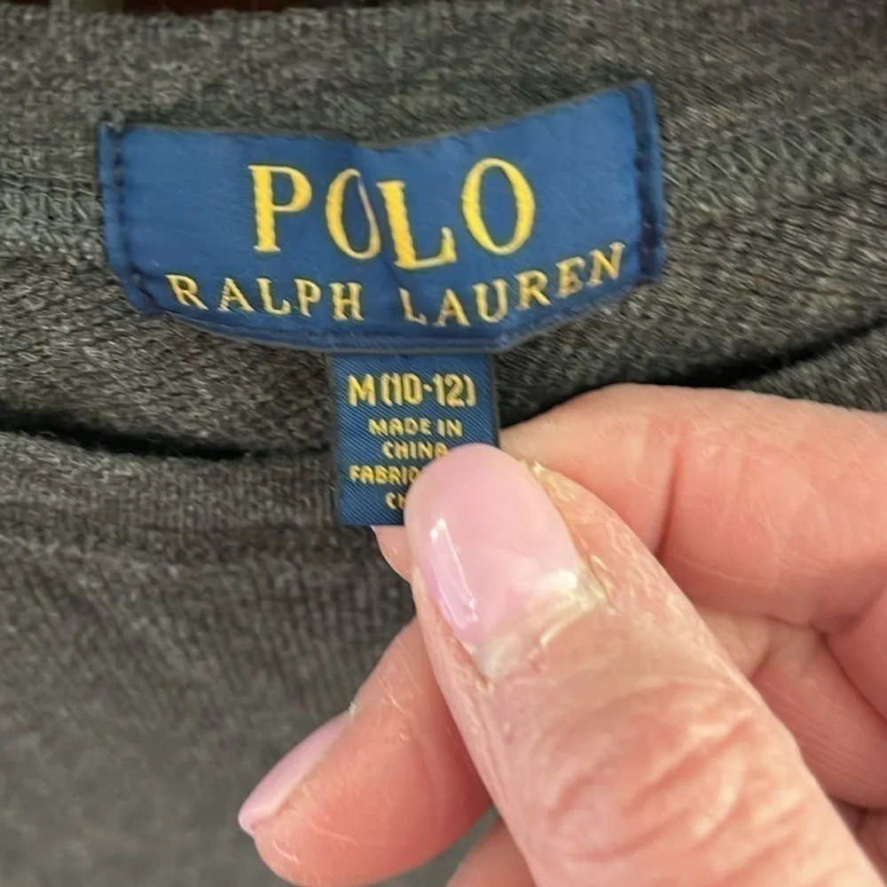 Ralph Lauren EUC Boy’s Gray Thermal Tee Size M (10)
